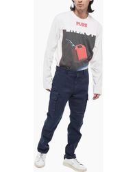DIESEL - P-Cor-Embnew Cargo Pants Slim Fit Tapered Leg Cotton Bottom Trouser - Lyst