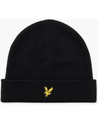 Lyle & Scott - Lyle & Scott Basic Beanie Hat Jet - Lyst