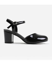 Where's That From - Low Heel Block Court Shoes - Lyst