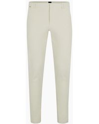 BOSS - Kaito1 Solid Patterned Straight Chinos - Lyst