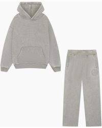Magrit - Embroidered Acid Wash Hoodie & Jogger Tracksuit - Lyst