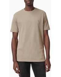 AllSaints - T Shirts Lycra Stretch Cotton Crew Neck Short Sleeve Summer Tee - Lyst