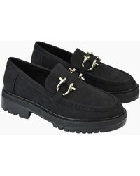 XY London - Ladies Riley Buckle Detail Block Heel Loafers - Lyst