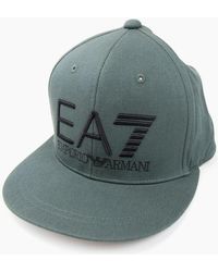 EA7 - Embroidered Logo Baseball Hat Forest Night - Lyst