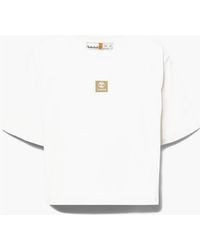 Timberland - Stack Logo Cotton Short Sleeve T-Shirt - Lyst