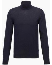 BOSS - Turtle Neck Long Sleeve Sweater - Lyst
