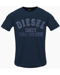 DIESEL - Monotone Embossed Logo Total Eclipse T-Shirt - Lyst