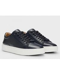 BOSS - Boss Gary Tenn Leather Low-Top Trainers With Branded Lace Loop Nos - Lyst