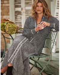 Live Unlimited London - Spot Print Maxi Shirt Dress - Lyst