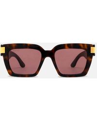 Gucci - Gg Interlocking Logo Sunglasses Tortoise - Lyst