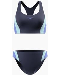 Speedo - Ladies Splice 2.0 Colour Block Two-Piece Swimsuit - Lyst