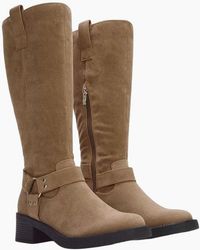 XY London - Ladies Roma Knee-High Mid Block Heel Western Boots - Lyst