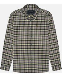 Lyle & Scott - Lyle & Scott Check Flannel Argyle Long Sleeve Shirt - Lyst