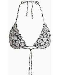 BOSS - Ditsy Daisies Ruffle Bikini Top - Lyst