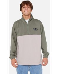 Rip Curl - Rip Curl Heritage Oval Crew Neck Half Zip Fleece - Lyst