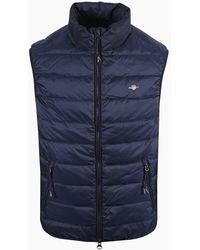 GANT - Light Down Vest Evening - Lyst