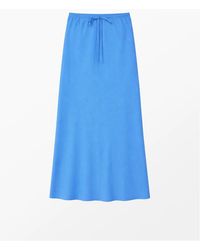 Ro&zo - Petite Linen Blend Bias Skirt - Lyst