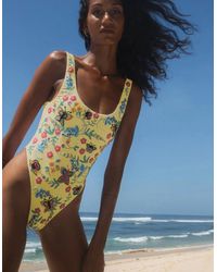 Oceanus - Alabama Floral Hand Embroidered One Piece Swimsuit Multi Colour - Lyst