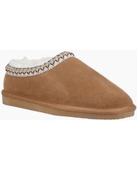 Cotswold - Foxmoor Leather Tan Slippers - Lyst