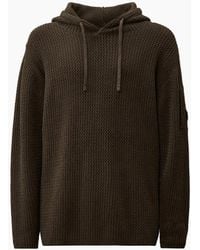 C.P. Company - Chenille Waffle Knit Lens Hoodie - Lyst