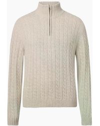 Belstaff - Westport Quarter Zip Pale Stone - Lyst