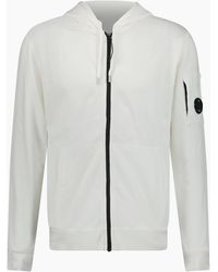 C.P. Company - Light Fleece Lens Zip Hoodie - Lyst