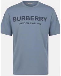 Burberry - London Logo T Shirt Avio - Lyst