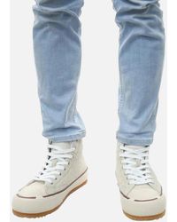 DIESEL - S-Principia-Mid-X Canvas Shoes High Top Sued Leather Lace Up Sneaker - Lyst