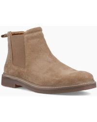 Hush Puppies - Gareth Chelsea Leather Taupe Boots - Lyst