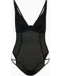 BOSS - Luxe B-Lace Bodysuit, W/ Metal Logo - Lyst