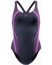 Speedo - Ladies Quantum Splice Contrast One Piece Swimsuit - Lyst