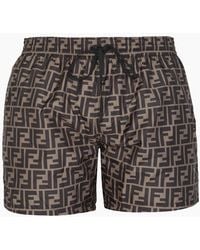 Fendi - Ff Monogram Swim Shorts - Lyst