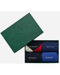 GANT - 4 Pack Argyle Stripe Solid Sock Gift Box - Lyst