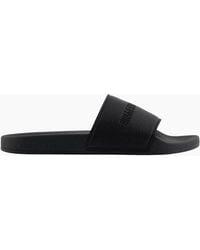 ARMANI EXCHANGE - Logo Rubber Slider - Lyst