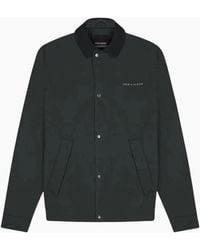 Lyle & Scott - Lyle & Scott Branded Gunmetal Bomber Jacket - Lyst
