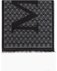McQueen - All Over Skull Print Scarf - Lyst