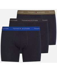 Tommy Hilfiger - 3-Pack Signature Cotton Coloured Band Boxer Briefs, /Utility - Lyst
