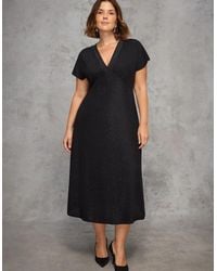 Live Unlimited London - Sparkle Jersey Short Sleeve Dress - Lyst