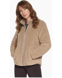 Skechers - Skech-Sherpa Jacket Taupe Fleece Jackets - Lyst