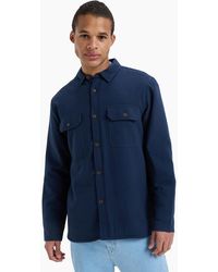 Quiksilver - Husson Sherpa Button Up Long Sleeve Shirt - Lyst