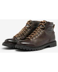 Oliver Sweeney - Washed & Tumbled Calf Leather Hiker Boots - Lyst