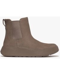 Fitflop - F-Mode Suede Flatform Chelsea Boots Minky - Lyst