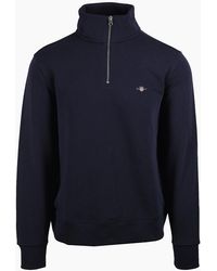 GANT - Reg Shield Half Zip Sweat Evening - Lyst