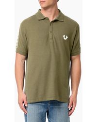 TRUE RELIGION - Polo Shirt Relaxed Fit Ss Damask Velour Pique Polo Shirts - Lyst