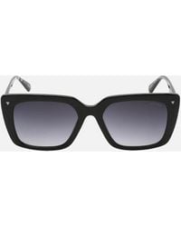 Guess - Gradient Smoke Lens Shiny Framed Sunglasses - Lyst