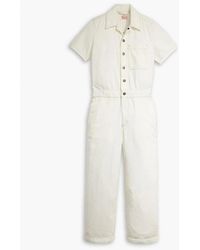 Levi's - Levi's Heritage Collared Neck Short Sleeve Solid Patterned Jumpsuit - Lyst