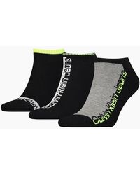 Calvin Klein - Jeans 3-Pack Mixed Logo Athleisure Sports Trainer Socks - Lyst