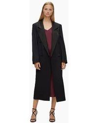 BOSS - Solid Patterned Waxed Jacket With Lapel Collar - Lyst