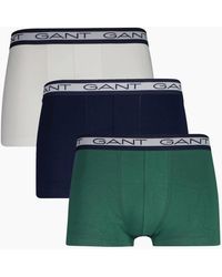 GANT - 3-Pack Striped Waistband Boxer Trunks - Lyst