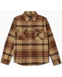 Brixton - Bowery Sand/Pinecone/Solar L/S Flannel Shirt - Lyst